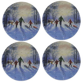 Hermia Set de 4 Salvamanteles Multicolor 37 cm